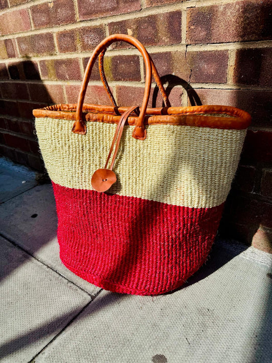 Leather Hand-woven Maasai bag