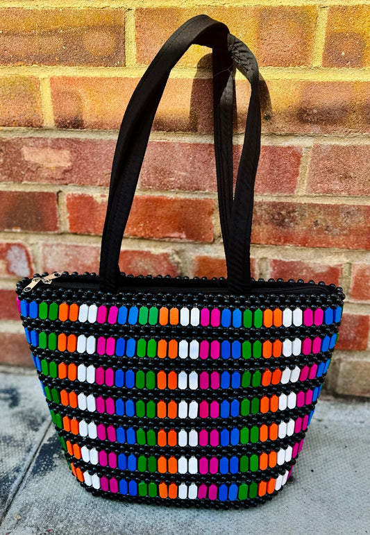Multicoloured Beaded Handbag