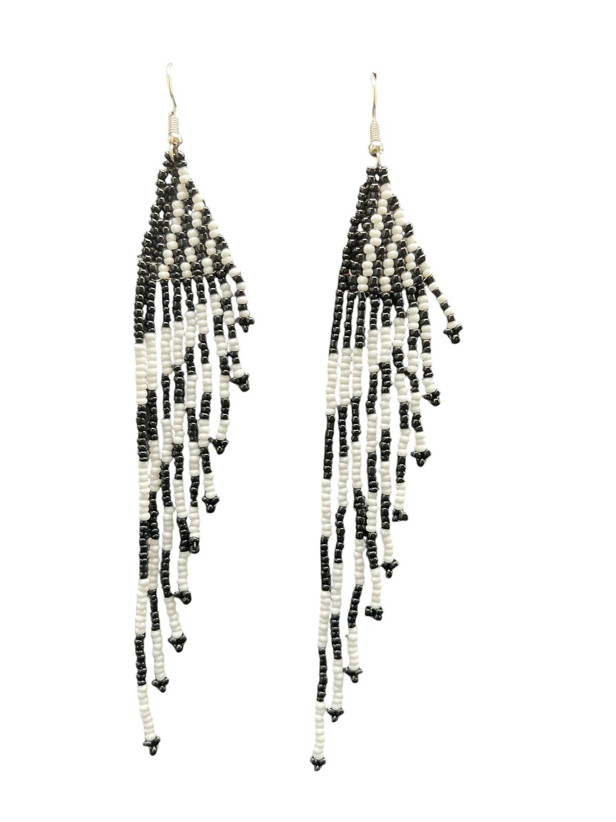 Black/white beaded Earring