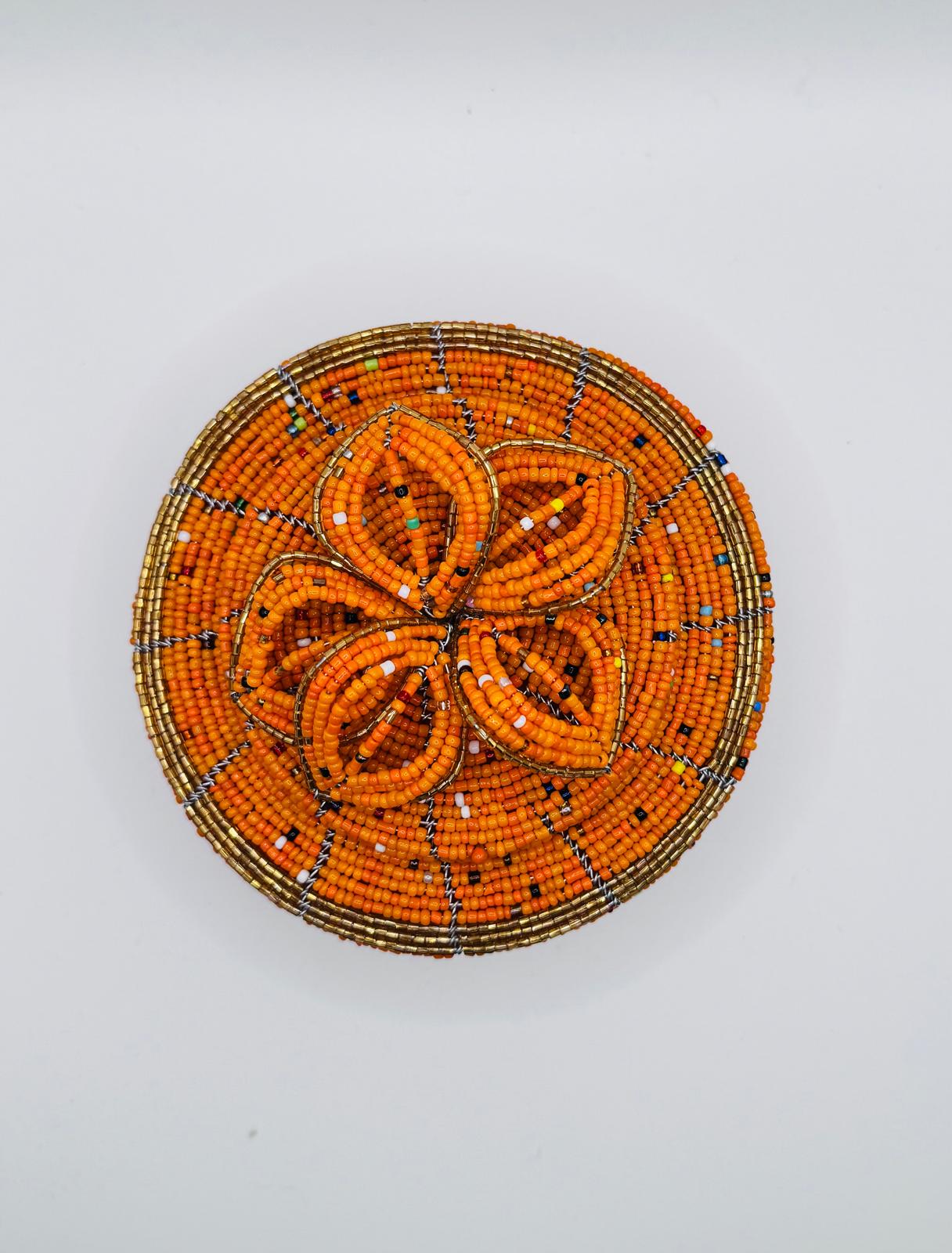 Amber Beaded Jewel Box