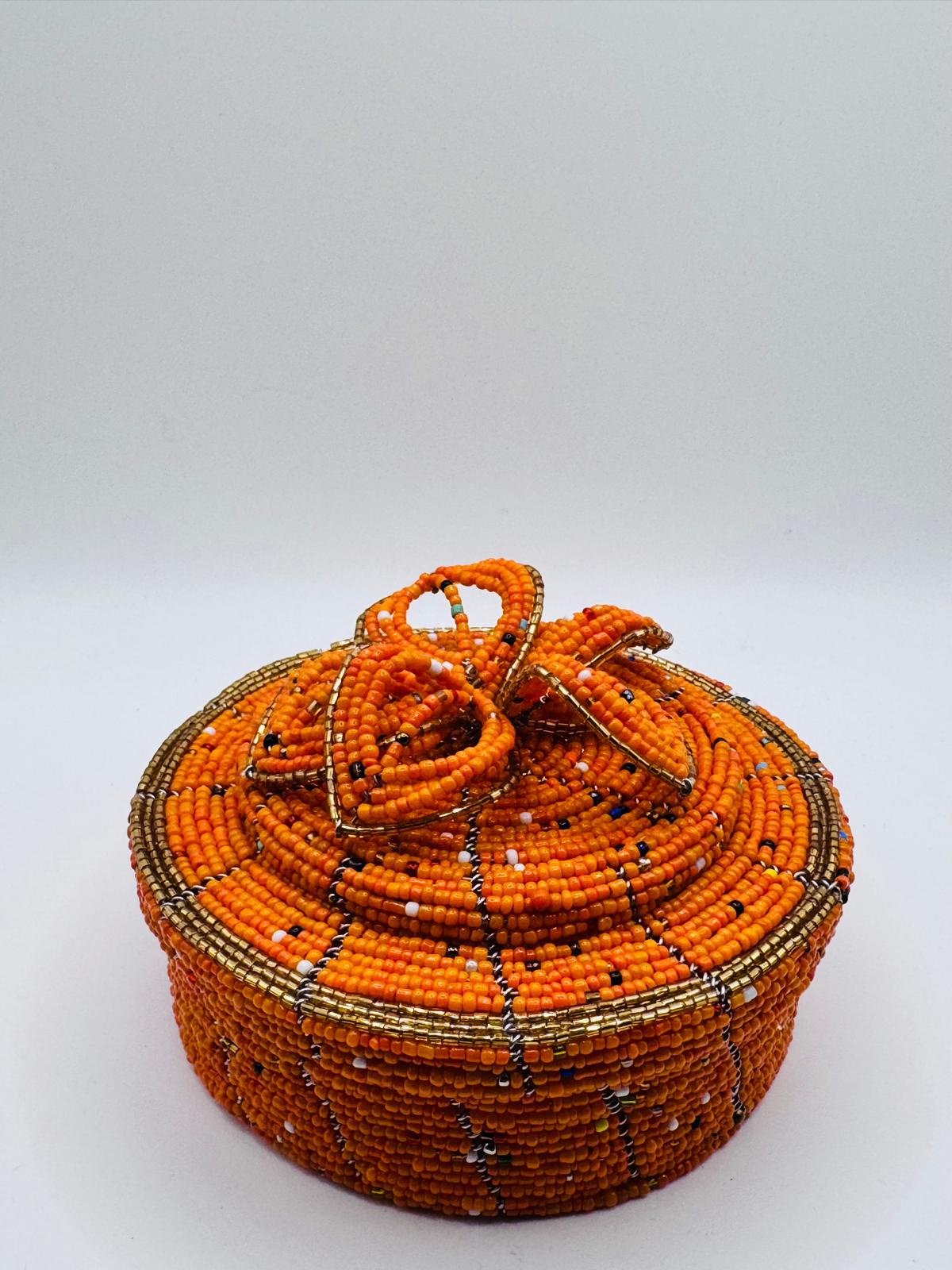 Amber Beaded Jewel Box