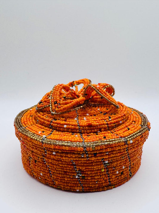 Amber Beaded Jewel Box