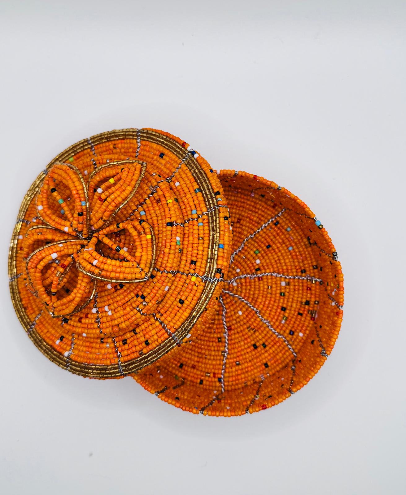 Amber Beaded Jewel Box