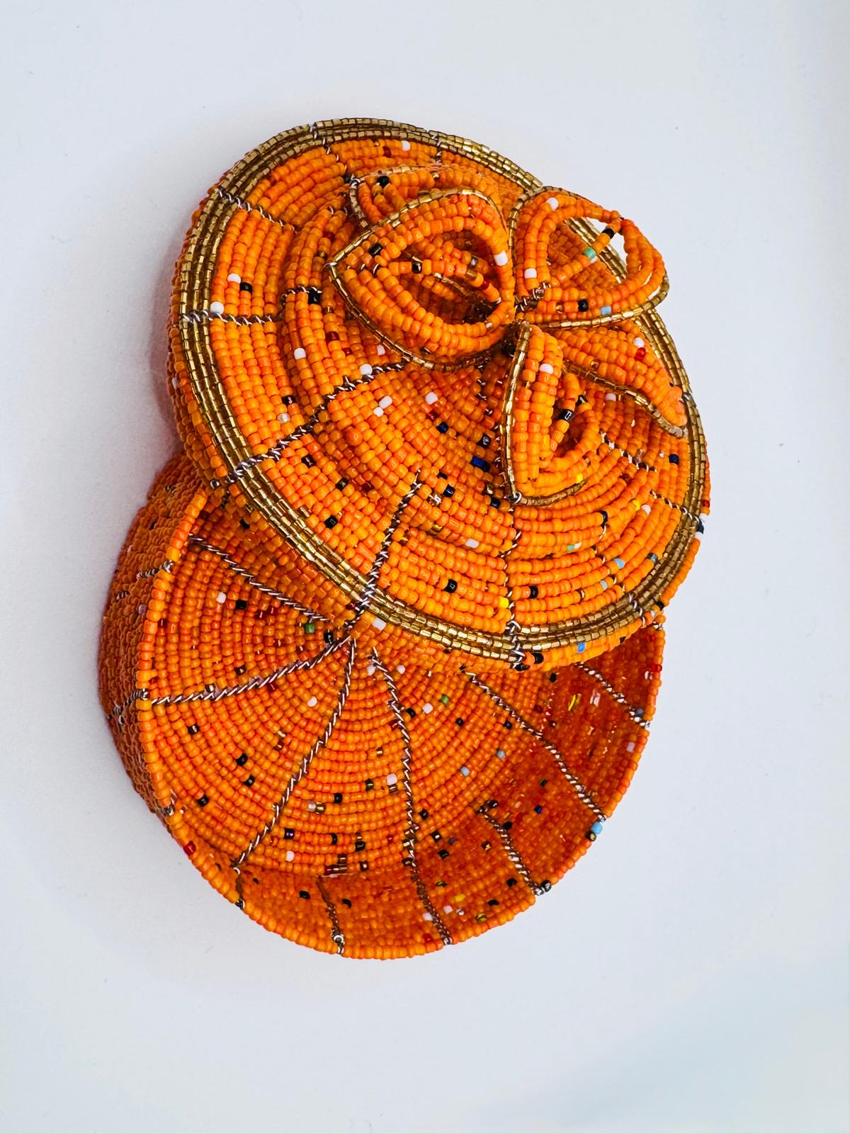Amber Beaded Jewel Box