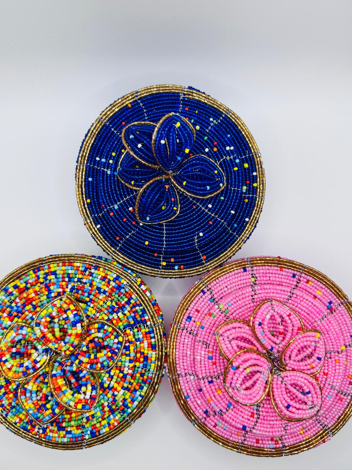 Multicoloured Beaded Jewel Box