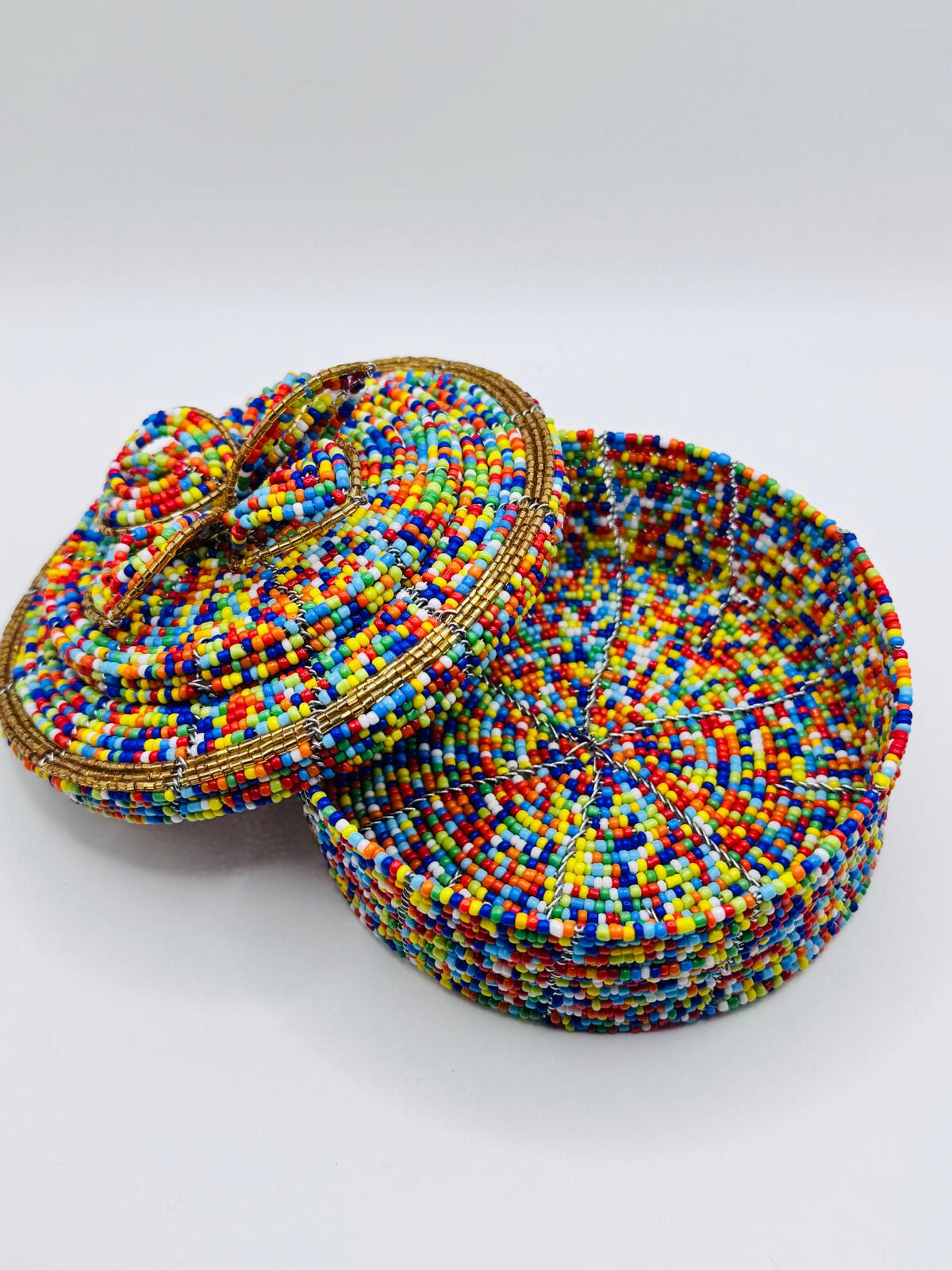 Multicoloured Beaded Jewel Box