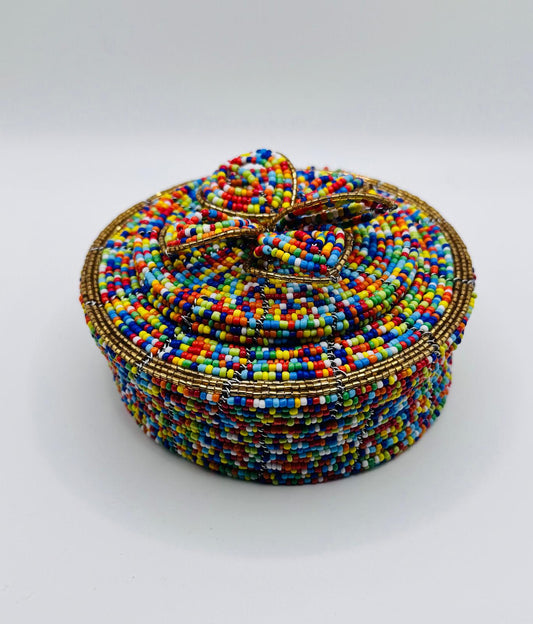 Multicoloured Beaded Jewel Box