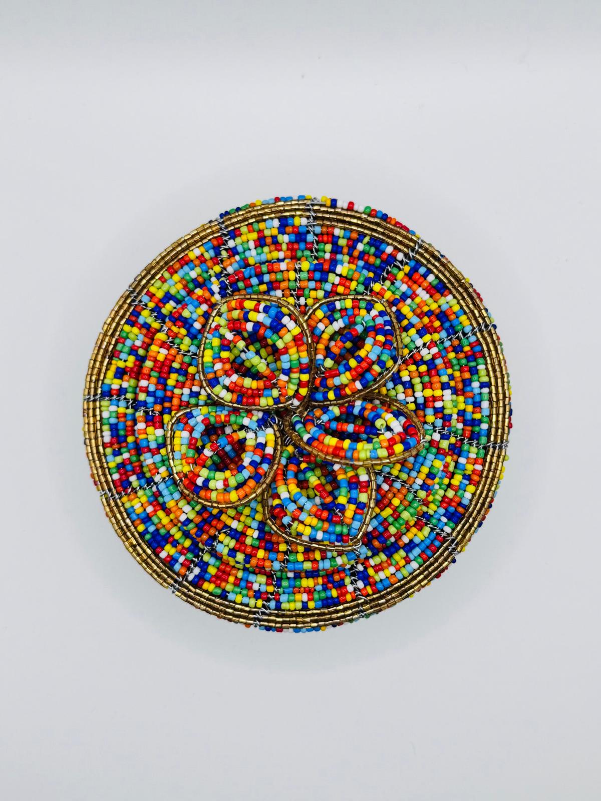 Multicoloured Beaded Jewel Box