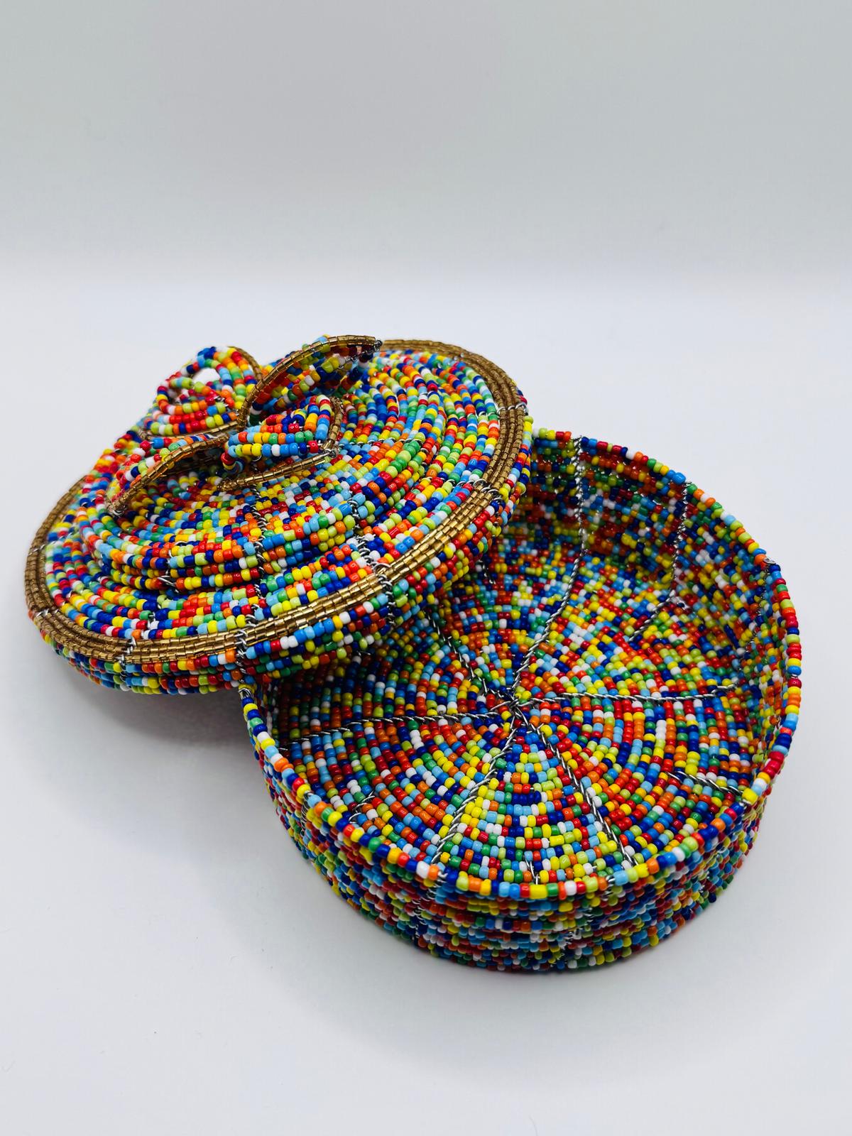 Multicoloured Beaded Jewel Box