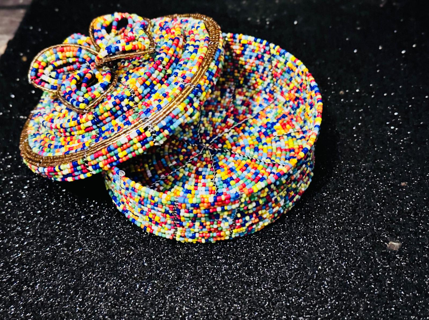 Multicoloured Beaded Jewel Box