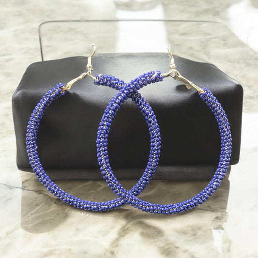 Beaded Hooped Earrings