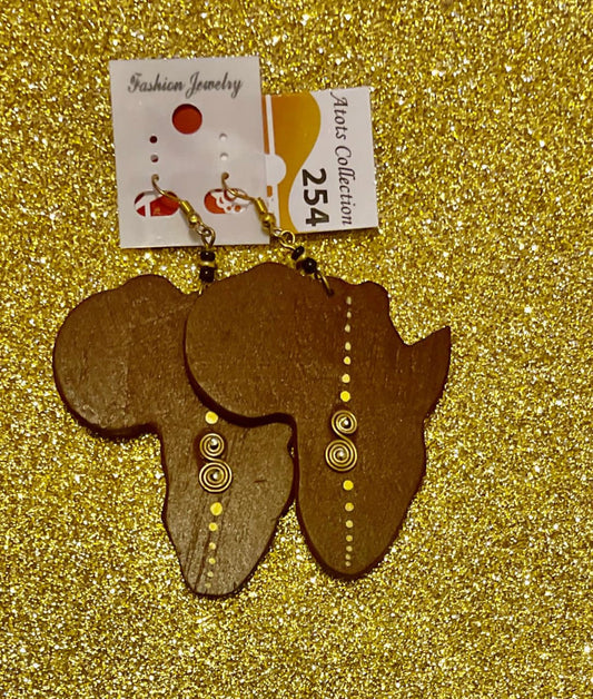 Africa Shape Earrings