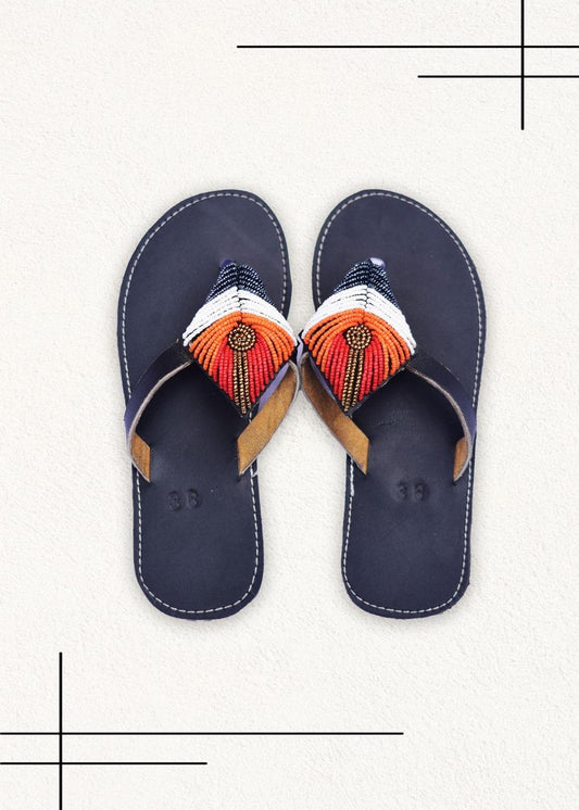 Sunset Beaded Maasai Sandals