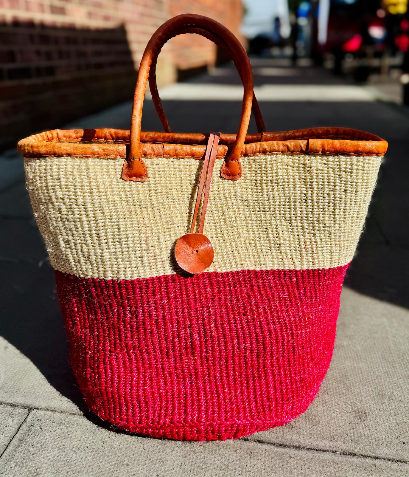 Leather Hand-woven Maasai bag