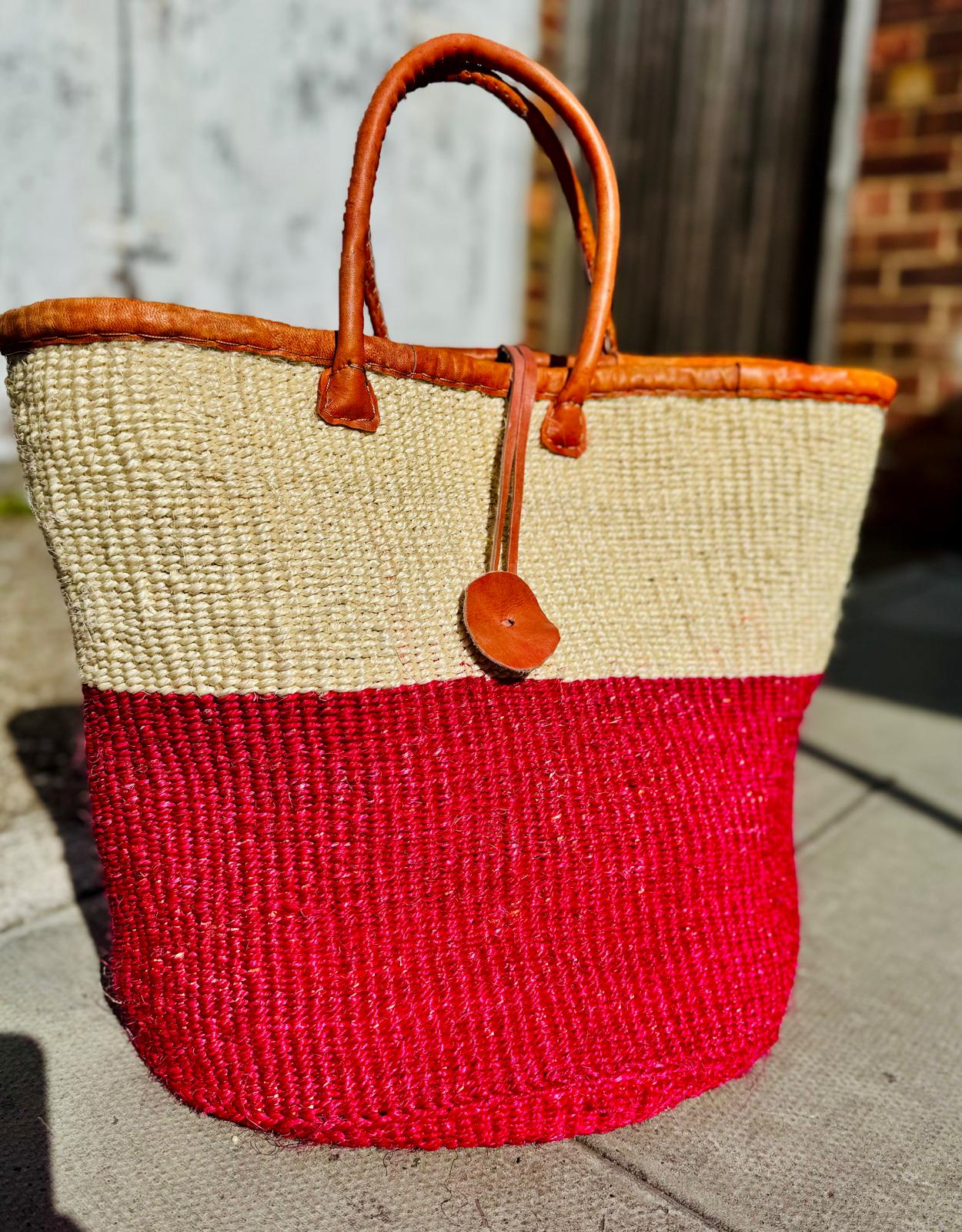 Leather Hand-woven Maasai bag