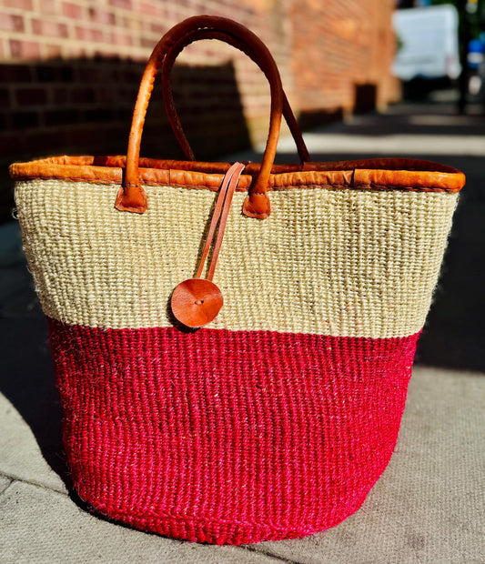 Leather Hand-woven Maasai bag