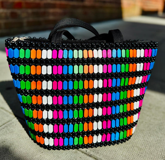 Multicoloured Beaded Handbag