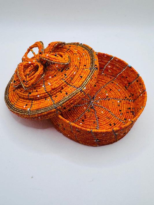 Amber Beaded Jewel Box